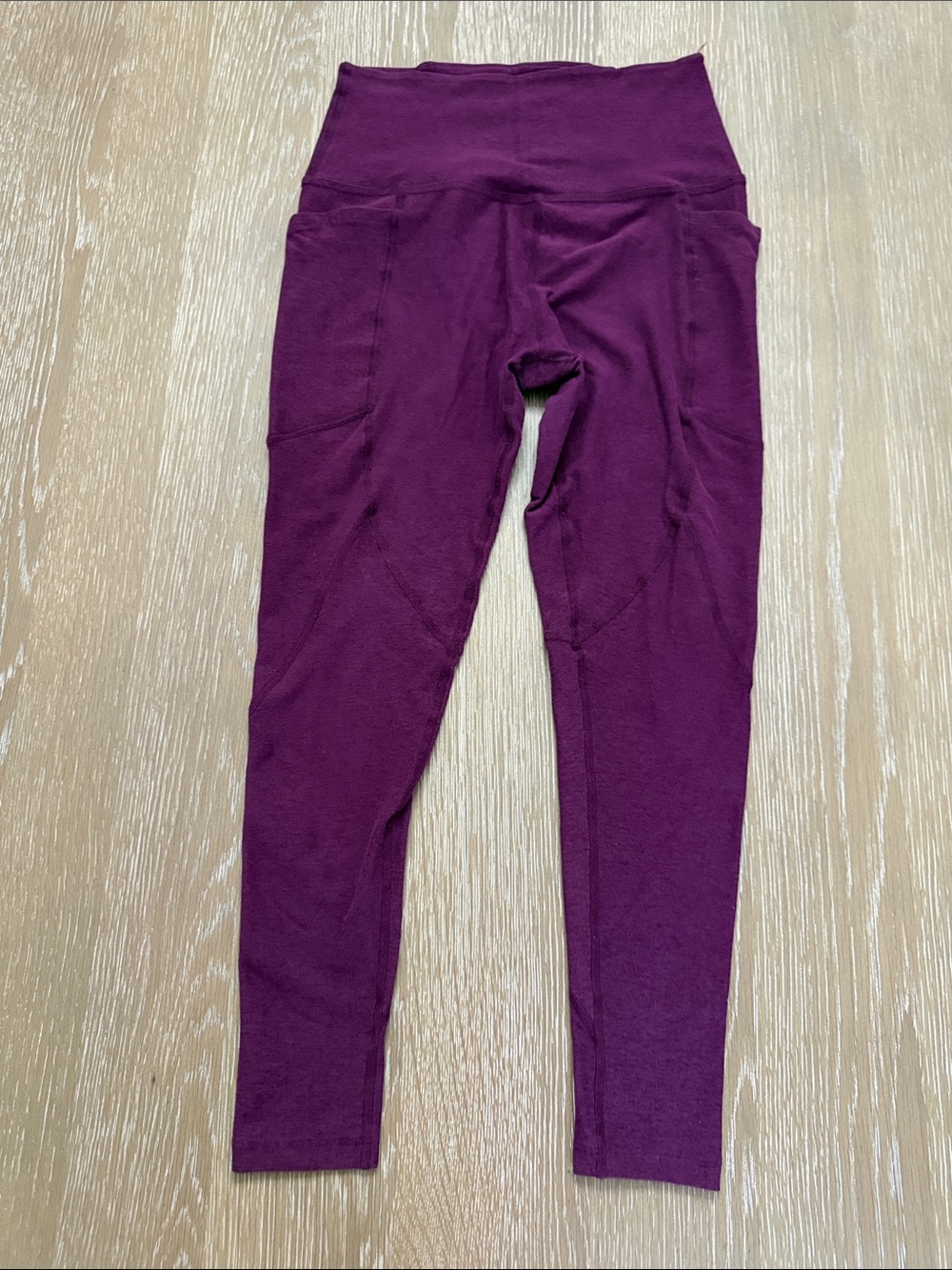 Gently used beyond yoga High-Waist Plum Leggings with Side Pockets
